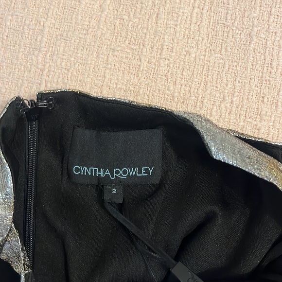 Silver dress Cynthia Rowley size 2 New - Picture 8 of 10